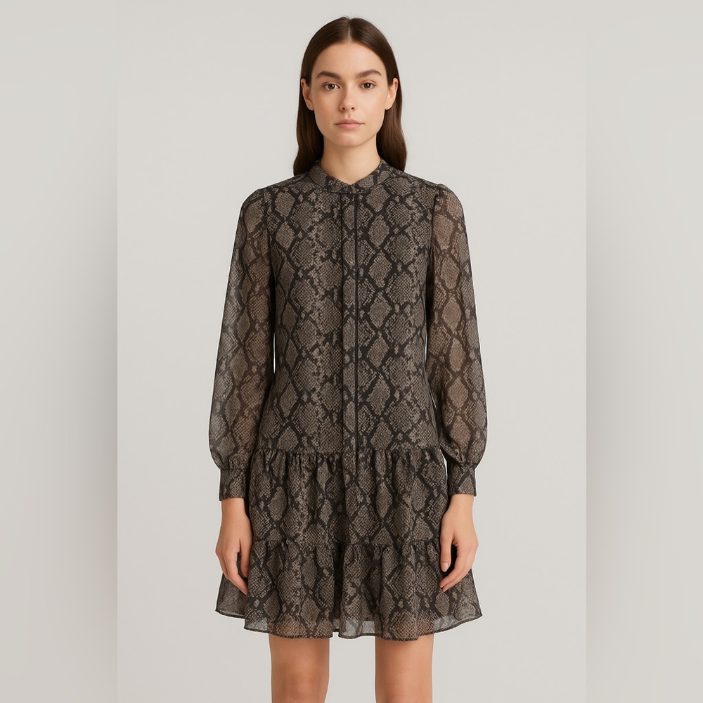 Michael Kors Snake Print Silk Dress